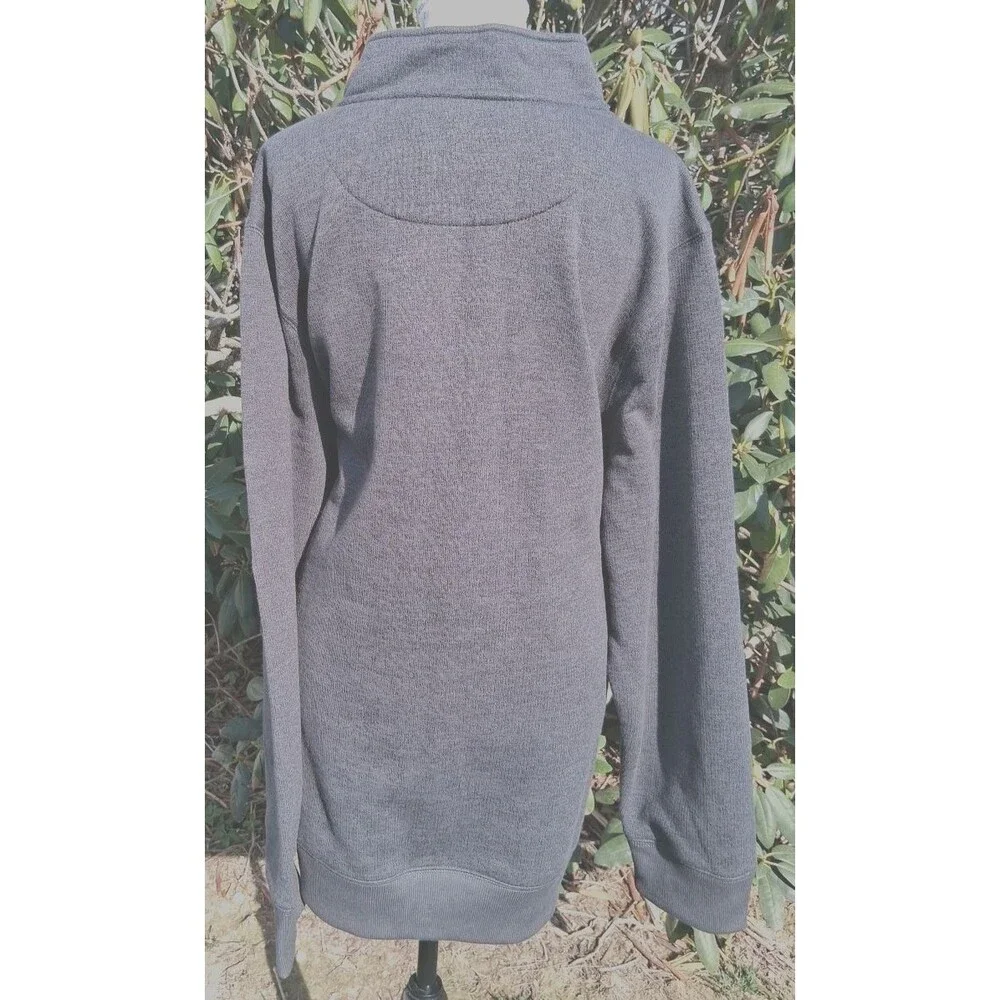 New Sonoma Fleece Sweater Mens 2xl Gray 1/4 Zip Casual Winter Workwear